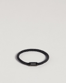 Men | Leather Woven Bracelet | Black