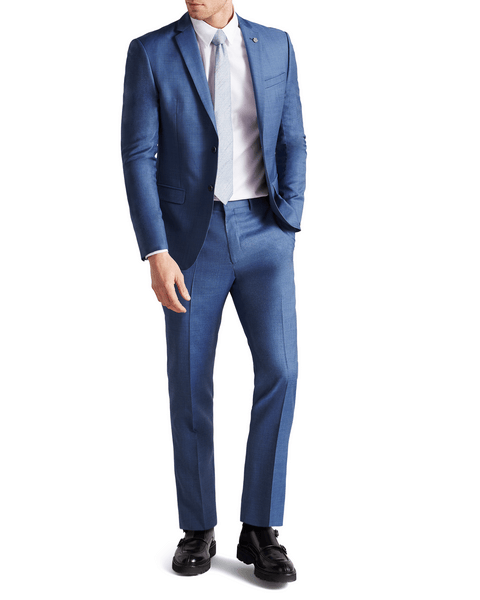 Men | Slim Suit Trou | Light Blue Pastel