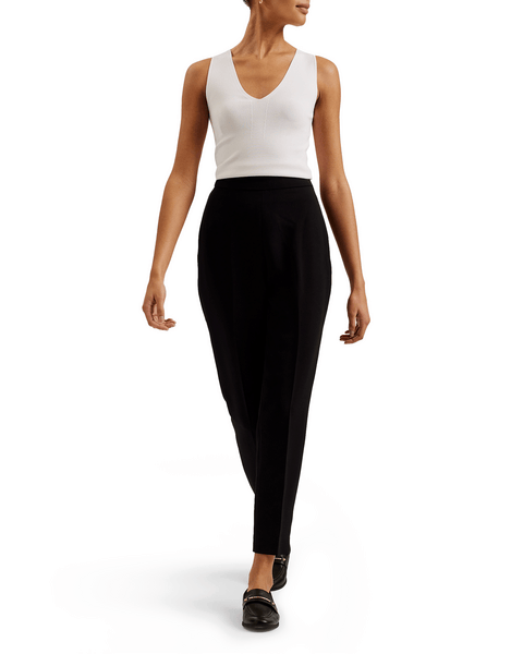 Women | Knitted V Neck Fitted Ves | White Multi