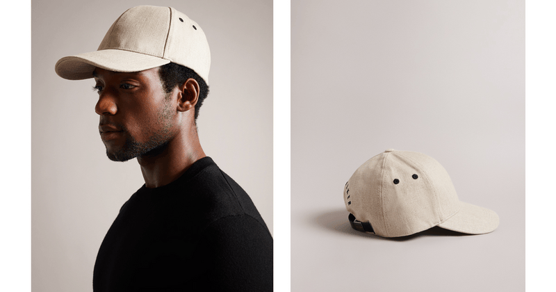 Men | Contrast Stitch Cap | White Gold