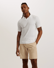 Men | Short Sleeve Regular Open Collar Po | White Multi (V2)