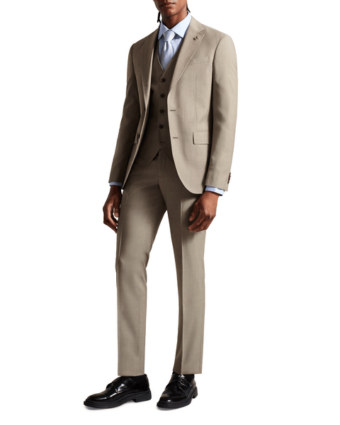 Men | Natural Sharkskin Waistco | White Red