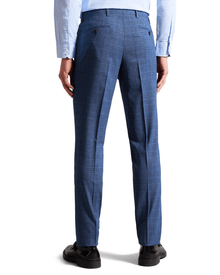 Men | Check Suit Trousers | Navy