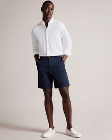 Men | Long Sleeve Linen Shirt | White Multi