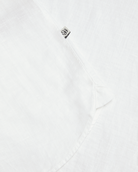 Men | Long Sleeve Linen Shirt | White Multi