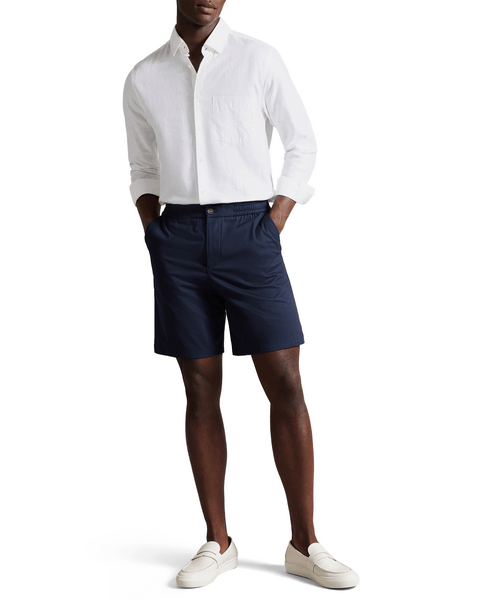 Men | Long Sleeve Linen Shirt | White Multi