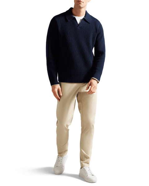 Men | Regular Fit Textured Chin | Stone