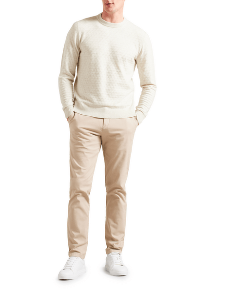Men | Loung Long Sleeve T Stitch Crew Neck | Stone
