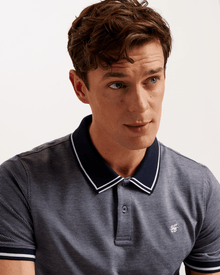 Men | Helta Short Sleeve Slim Fit Polo | Navy