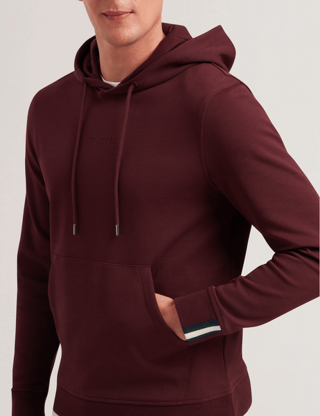 Men | Drotow Long Sleeve Regular Branded Hood | Red