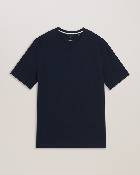 Men | Frute Short Sleeve Reg Textured T Shirt | Navy