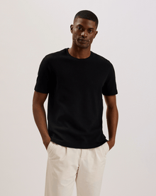 Men | Curlys Short Sleeve Reg Textured T Shirt | Black