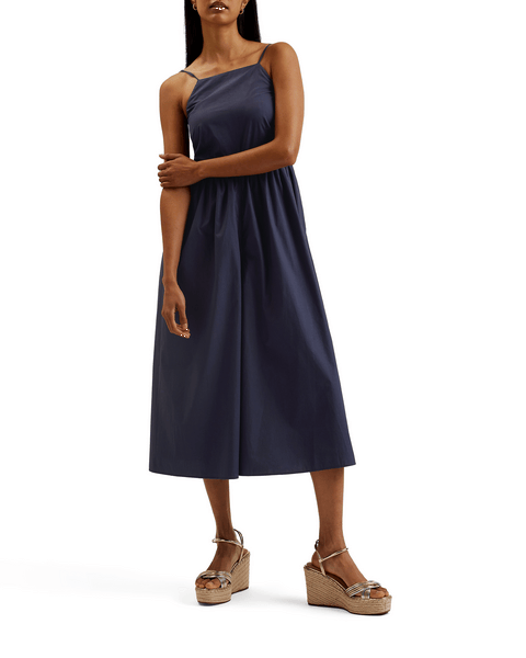 Women | Squared Neck Strappy Cros | Blue Pink