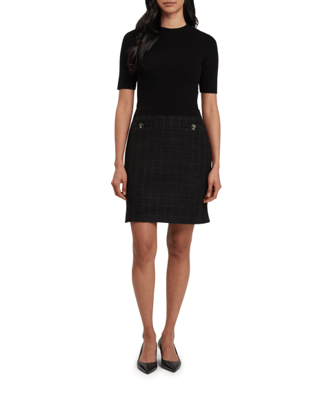 Women | Komam Mini Boucle Dress With F | Black