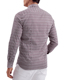 Men | Frestin Long Sleeve Retro Stripe Geo Sh | Red