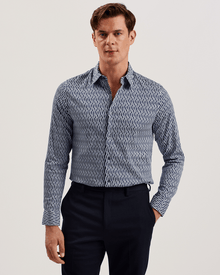 Men | Frestin Long Sleeve Retro Stripe Geo Sh | Navy