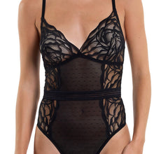 Floral Lace Bodysuit | Black