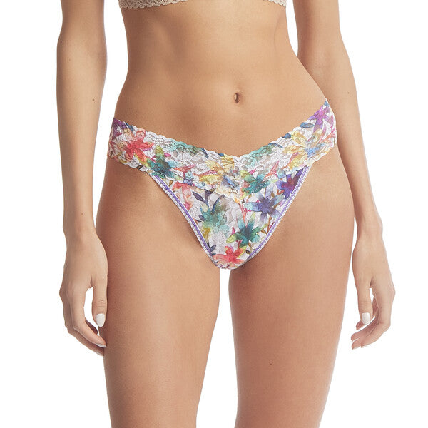 Signature Lace Low Rise Thong | Still Blooming