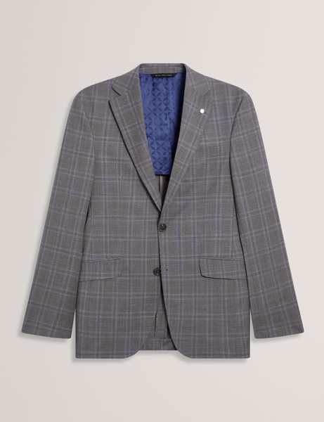 Men | Classic Wool Suit Jacket | Light Pastel Grey (V1)