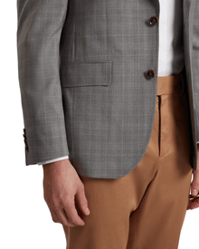 Men | Classic Wool Suit Jacket | Light Pastel Grey (V1)
