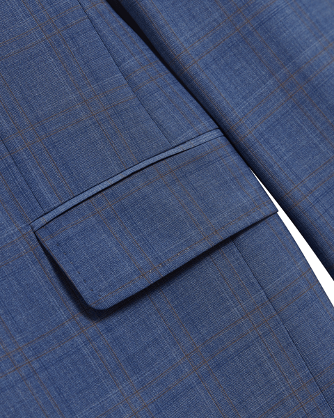 Men | Classic Wool Suit Jacket | Dark Blue (V2)