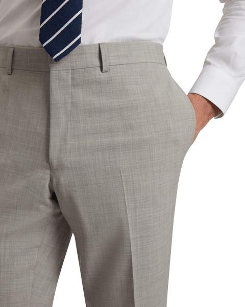 Men | Classic Wool Suit Trouser | Light Pastel Grey (V2)