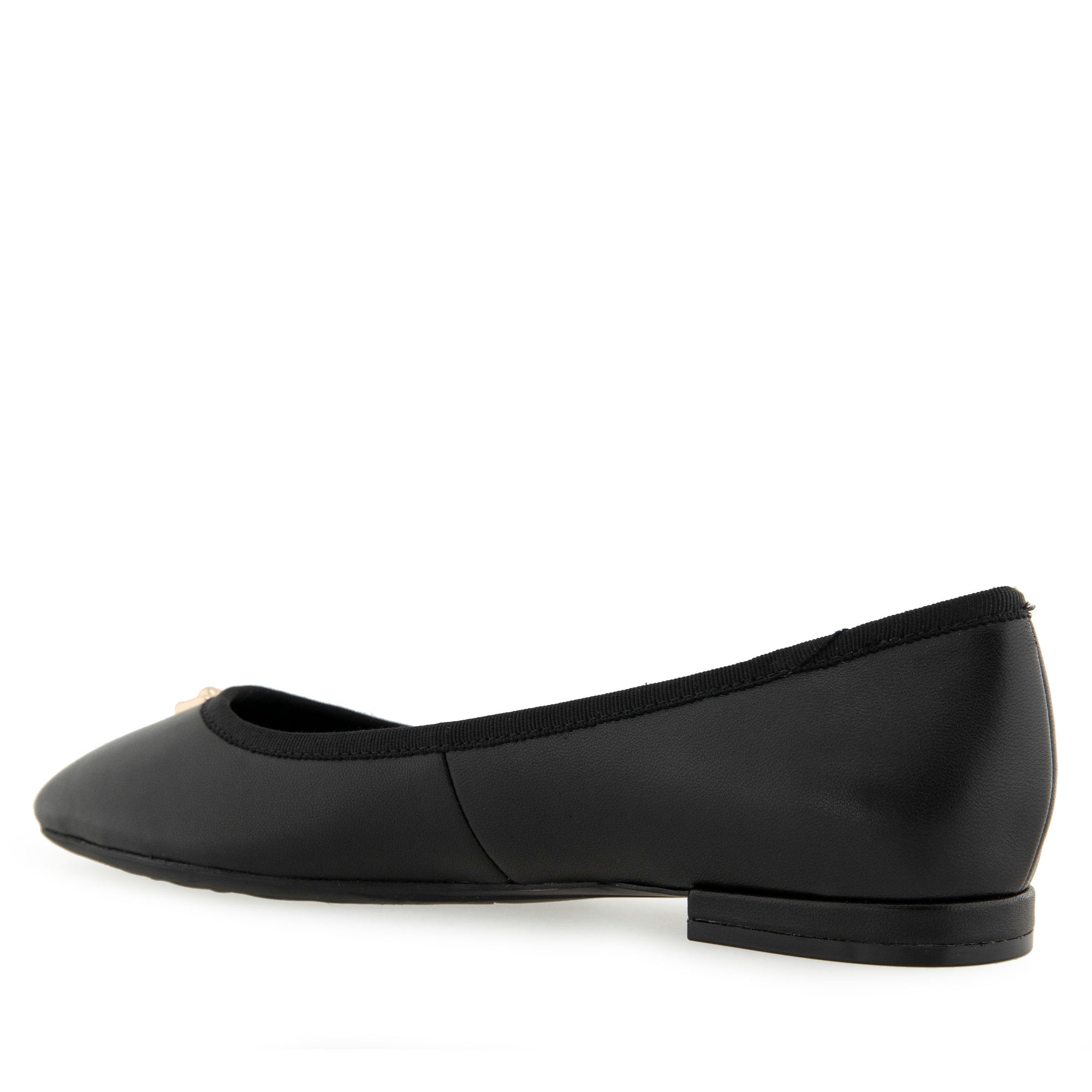 Arena Dress Flat | Black Leather
