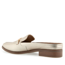 Erik Tailored Mule | Gold Metallic Lizard Embossed