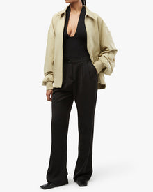 Knit Fine Sweater Halter Top | Black