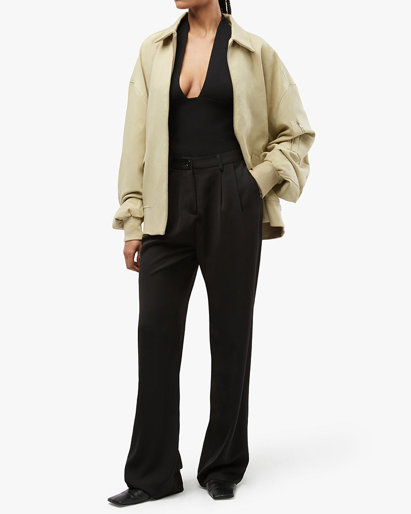 Knit Fine Sweater Halter Top | Black