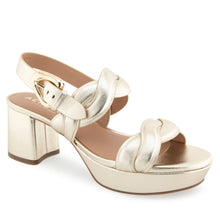 Camea Sandal Platform | Soft Gold Leather