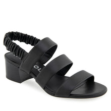 Clarissa Sandal Dress Block Heel | Black Leather