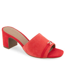 Gela Sandal Dress Block Heel | Coral Suede
