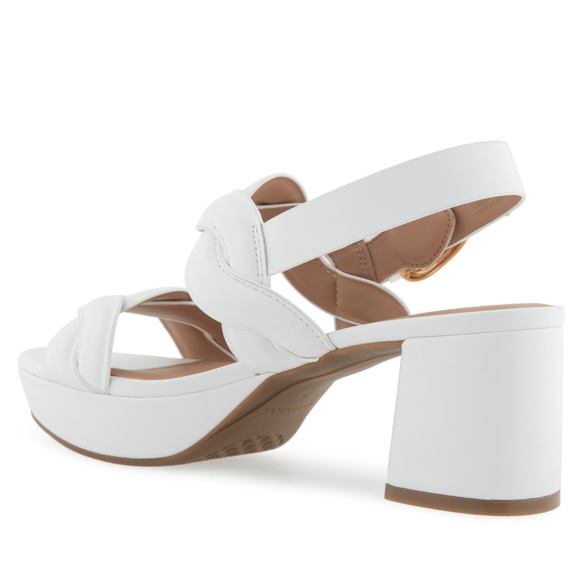 Camea Sandal Platform | Bright White Leather