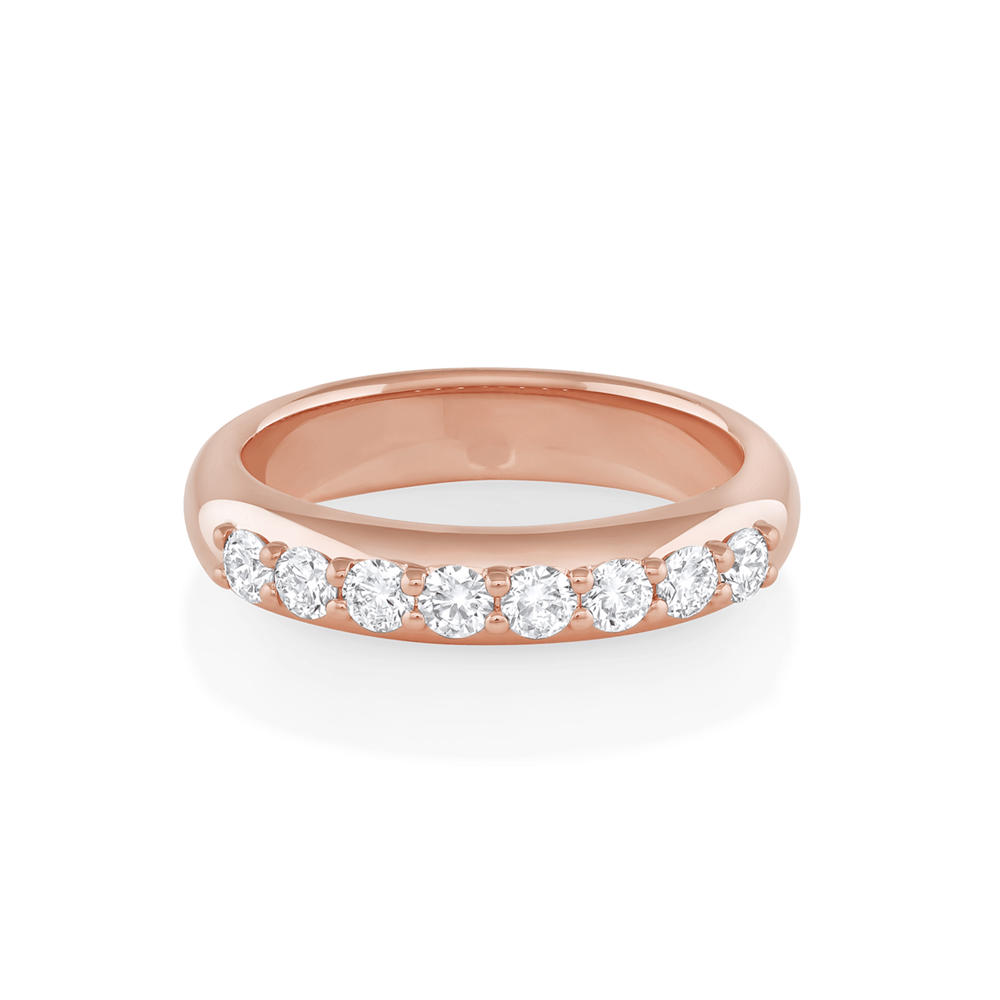 Women | White Diamond Zenith Band | 14k Rose Gold