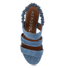 Clarissa Sandal Dress Block Heel | Blue Jean Suede