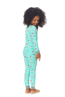 Kids's Happy Llamakkah Long Sleeve Stretch Jersey Kids PJ Set