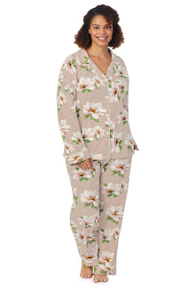 Women's Winter Magnolia Long Sleeve Classic Woven Cotton Flannel PJ Set
