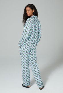 Women's BedHead x Trina Turk Hounds Long Sleeve Classic Stretch Jersey PJ Set
