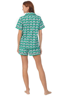 Women's Night Owl Short Sleeve Classic Shorty Stretch Jersey PJ Set