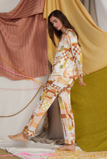 Women's Havana Long Sleeve Classic Woven Washable Silk PJ Set