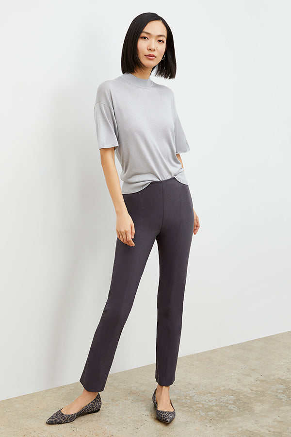 Front image of a woman wearing the Foster Pant - Everstretch  in Monsoon | Grid | Exclude