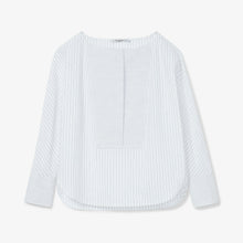Packshot image of the Chiara Top in Blue / Ivory