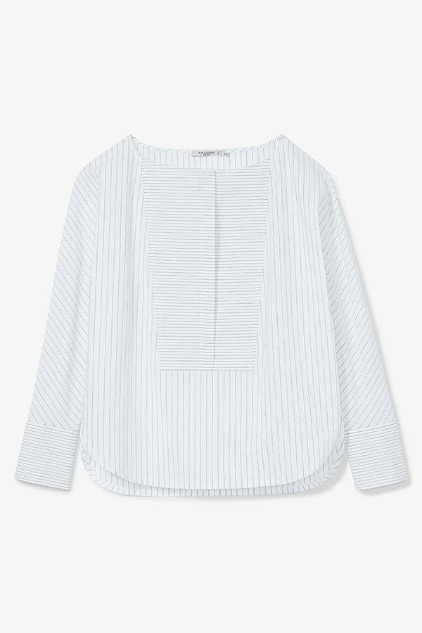 Packshot image of the Chiara Top in Blue / Ivory | Still | Exclude