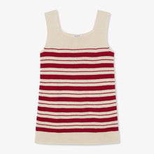 Packshot image of the Adele Tank in Crimson / Ivory