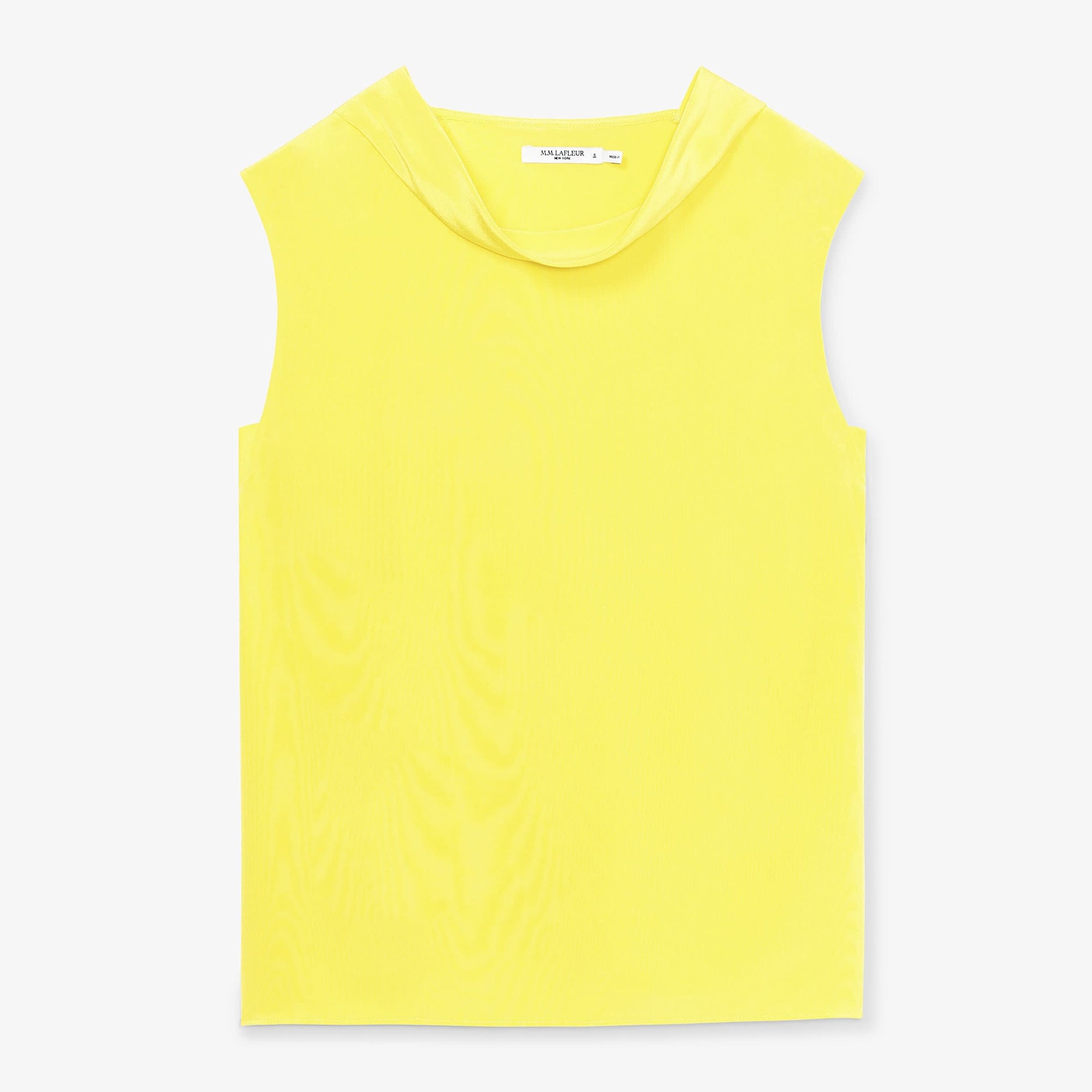 Packshot image of the Daisy Top—Washable Silk in Sunshine